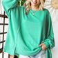 First Love Exposed Seam Round Neck Blouse