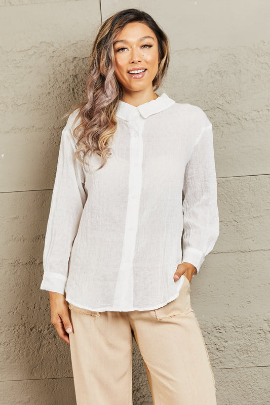 Lightweight Button Down Top