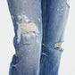 BAYEAS Full Size Distressed Paint Splatter Pattern Jeans