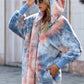 Tie-Dye Plush Hooded Jacket with Pockets