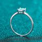 925 Sterling Silver Moissanite Solitaire Ring