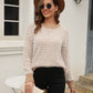 Printed Round Neck Dropped Shoulder Sweater