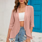 Half Sleeve Open Front Cardigan