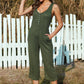 Scoop Neck Sleeveless Jumpsuit with Pockets