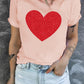 Glitter Heart Graphic T-Shirt