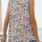 Printed Square Neck Curved Hem Tank