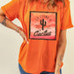 Go Climb A Cactus Slogan Graphic Tee Shirt