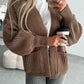 Open Front Dropped Shoulder Cardigan