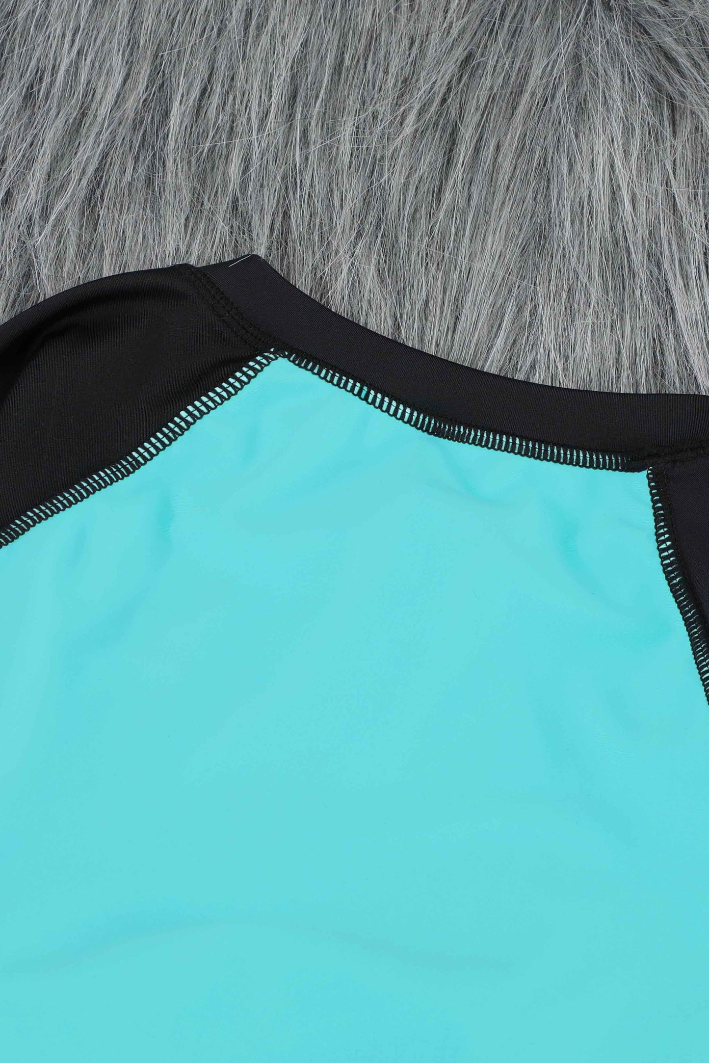Color Block Half Zip Long Sleeve One-Piece Swimsuit, 3 Colors