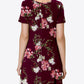 Floral Round Neck Short Sleeve Dress