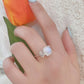 High Quality Natural Moonstone 925 Sterling Silver Three Stone Ring