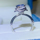 2 Carat Moissanite Contrast 925 Sterling Silver Ring