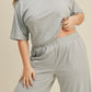 Short Sleeve Cropped Top and Wide Leg Pants Set
