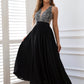 Contrast Sequin Sleeveless Maxi Dress