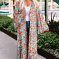 Printed Open Front Duster Cardigan
