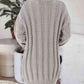 Cable-Knit Turtleneck Sweater Dress