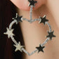 Star Zircon Heart-Shaped Earrings