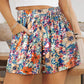 Floral High Waist Shorts with Pockets