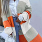 Color Block Open Front Duster Cardigan