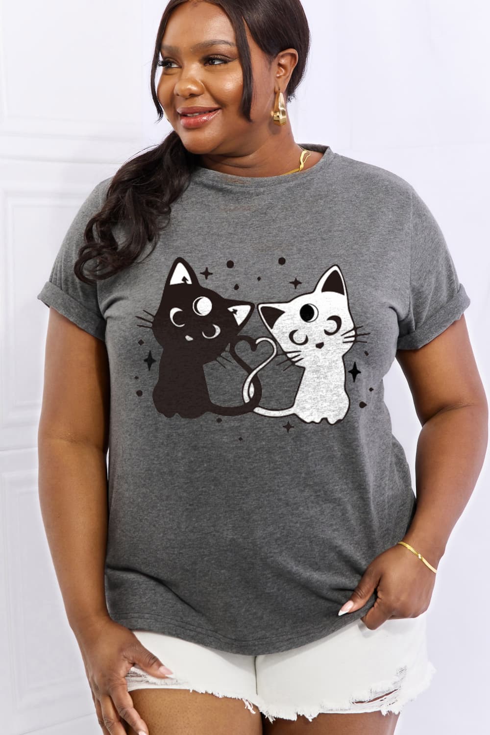 Cats Graphic Cotton Tee