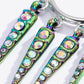 5-Pair Multicolored Rhinestone Geometric Earrings Set