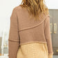 BiBi Texture Detail Contrast Drop Shoulder Sweater