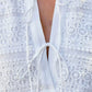 Lace Detail Tie Neck Mini Dress