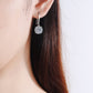 925 Sterling Silver Moissanite Hook Earrings