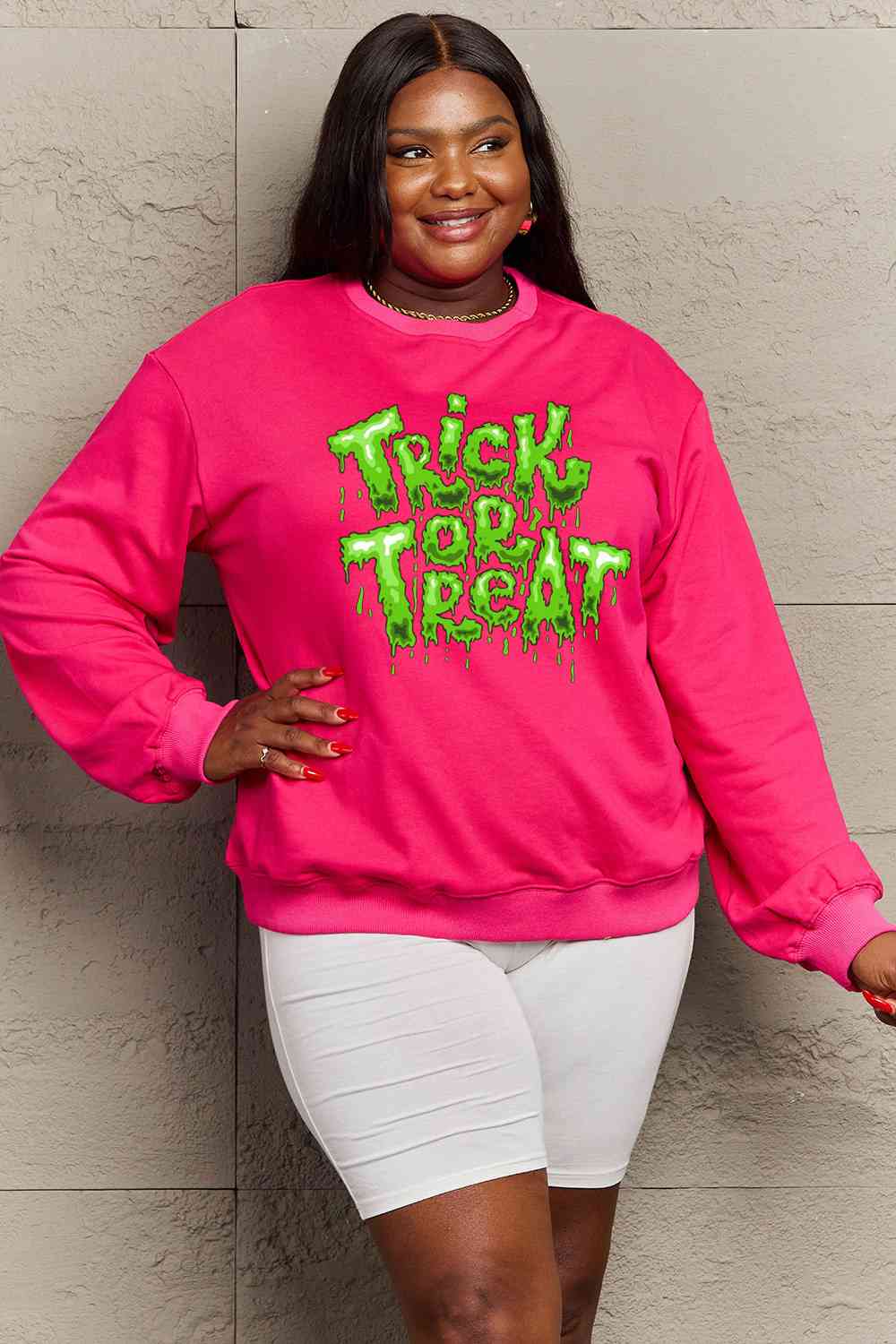 TRICK OR TREAT Graphic Sweatshirt
