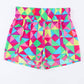 Color Block Elastic Waist Shorts