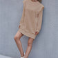 Round Neck Long Sleeve Mini Dress