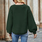 Round Neck Lantern Sleeve Sweater