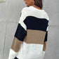 Longing For Fall Color Block Sweater