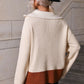 Color Block Half-Zip Dropped Shoulder Knit Pullover