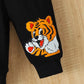 Tiger Long Sleeve Hoodie and Elastic Waist Pants Set