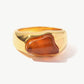 Inlaid Natural Stone Stainless Steel Ring