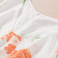 Floral Cutout V-Neck Long Sleeve Dress