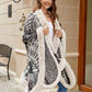 Printed Open Front Poncho
