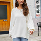 Round Neck  Long Sleeve Sweater