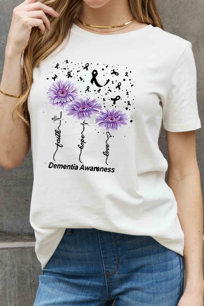 Simply Love DEMENTIA AWARENESS Graphic Cotton Tee