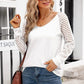 V-Neck Long Raglan Sleeve Top