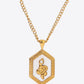 18K Gold Plated Snake Geometric Pendant Necklace