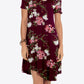 Floral Round Neck Short Sleeve Dress