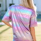 STAY WILD Round Neck Short Sleeve Holographic Tee