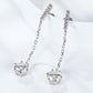 6-Prong Round Moissanite Drop Earrings