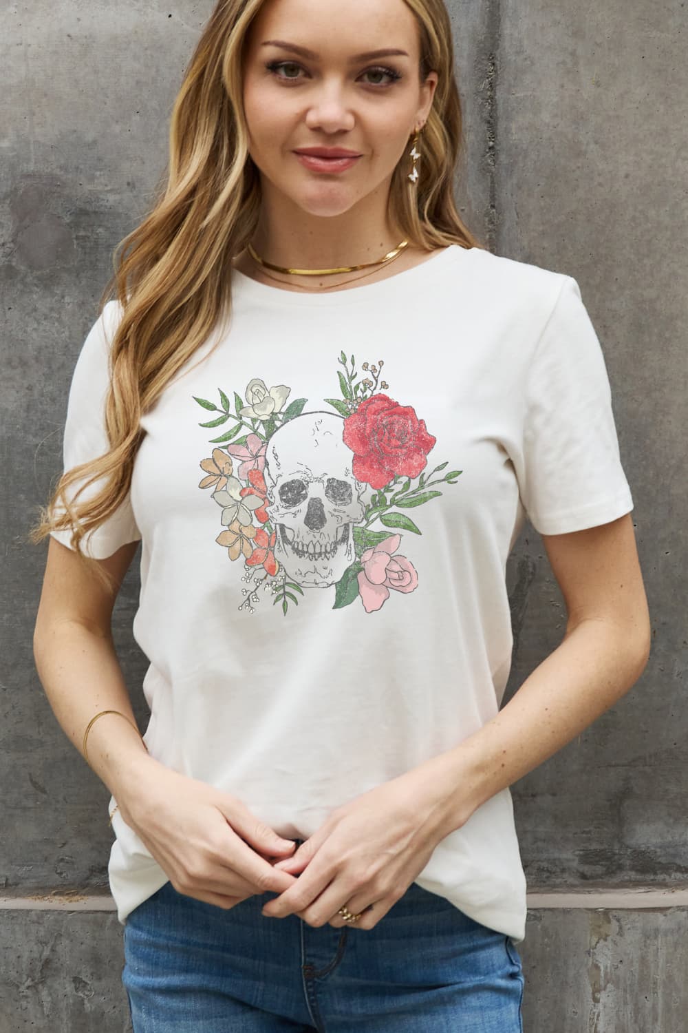 Skull Graphic Cotton Tee