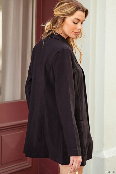 Open Front Long Sleeve Blazer