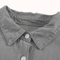 Pocketed Button Up Collared Neck Denim Shirt